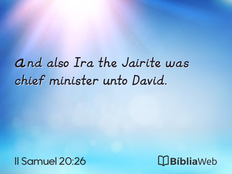 II Samuel 20:26 em imagem para compartilhar