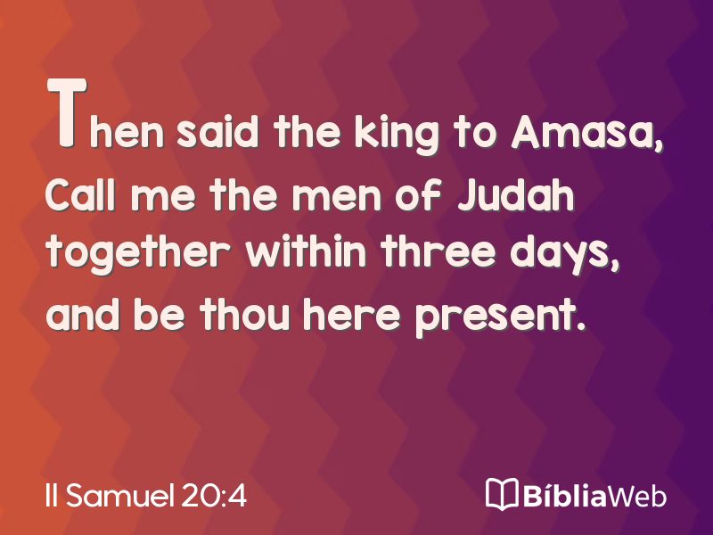 II Samuel 20:4 em imagem para compartilhar