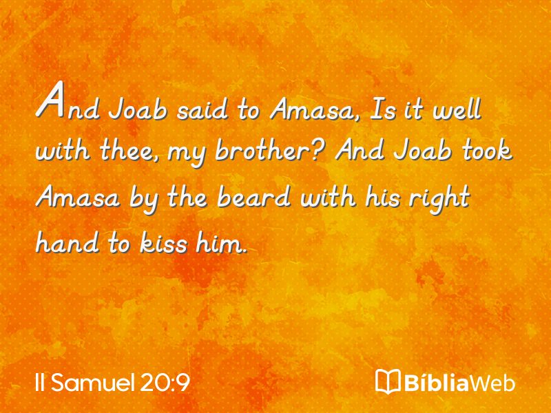 II Samuel 20:9 em imagem para compartilhar