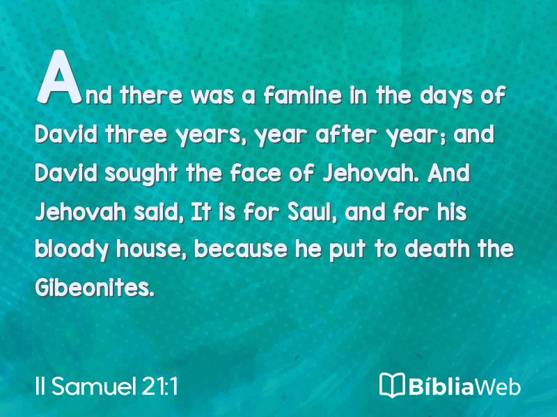 II Samuel 21:1 em imagem para compartilhar