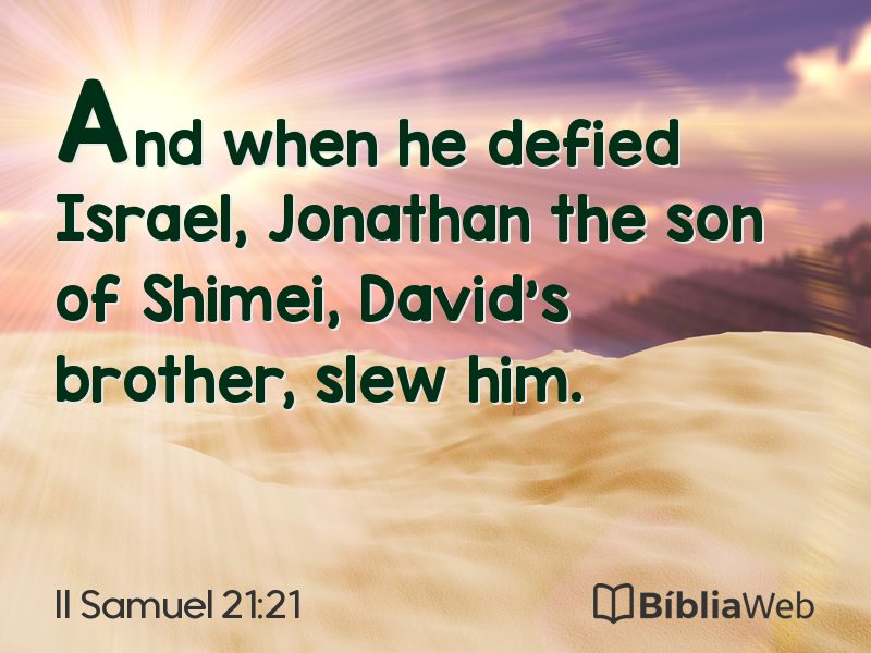 II Samuel 21:21 em imagem para compartilhar