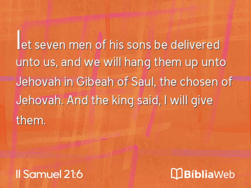 II Samuel 21:6 em imagem para compartilhar