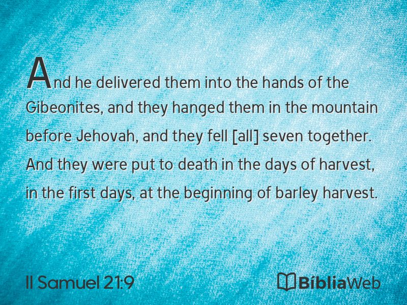 II Samuel 21:9 em imagem para compartilhar