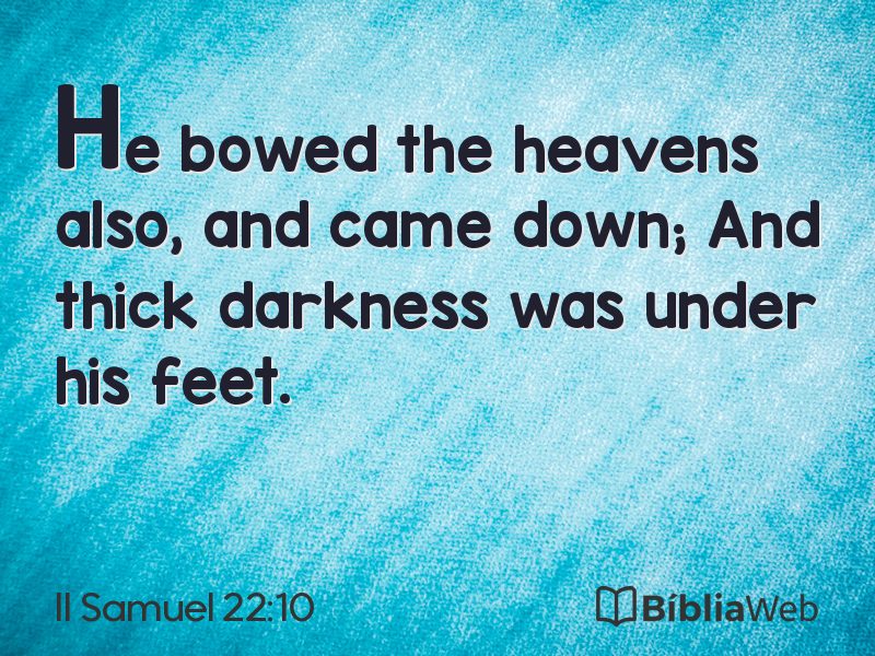 II Samuel 22:10 em imagem para compartilhar