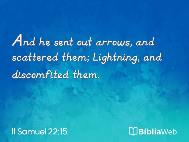 II Samuel 22:15 em imagem para compartilhar