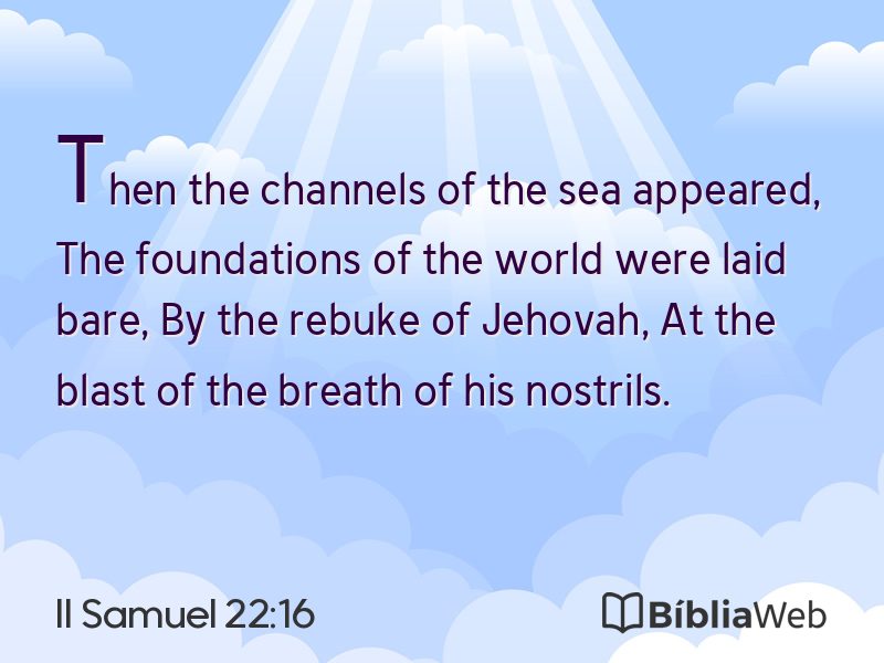 II Samuel 22:16 em imagem para compartilhar