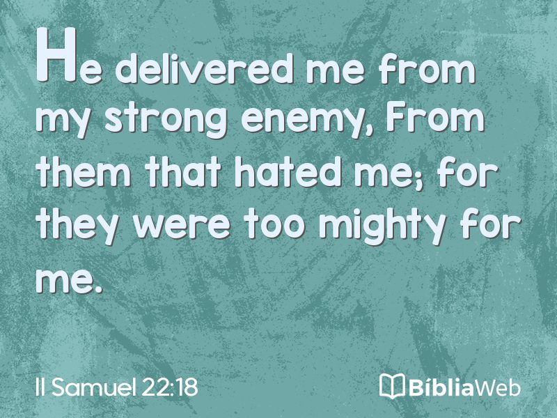 II Samuel 22:18 em imagem para compartilhar