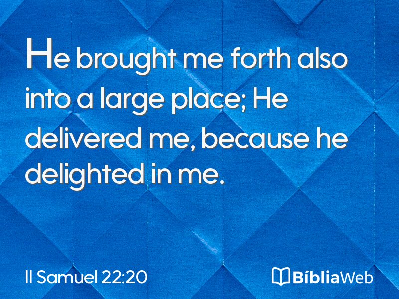 II Samuel 22:20 em imagem para compartilhar