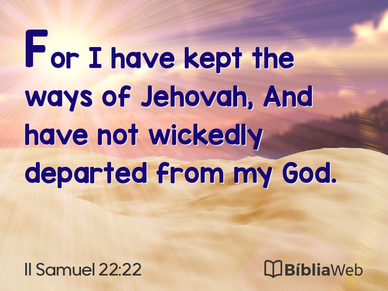 II Samuel 22:22 em imagem para compartilhar