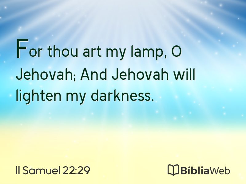 II Samuel 22:29 em imagem para compartilhar