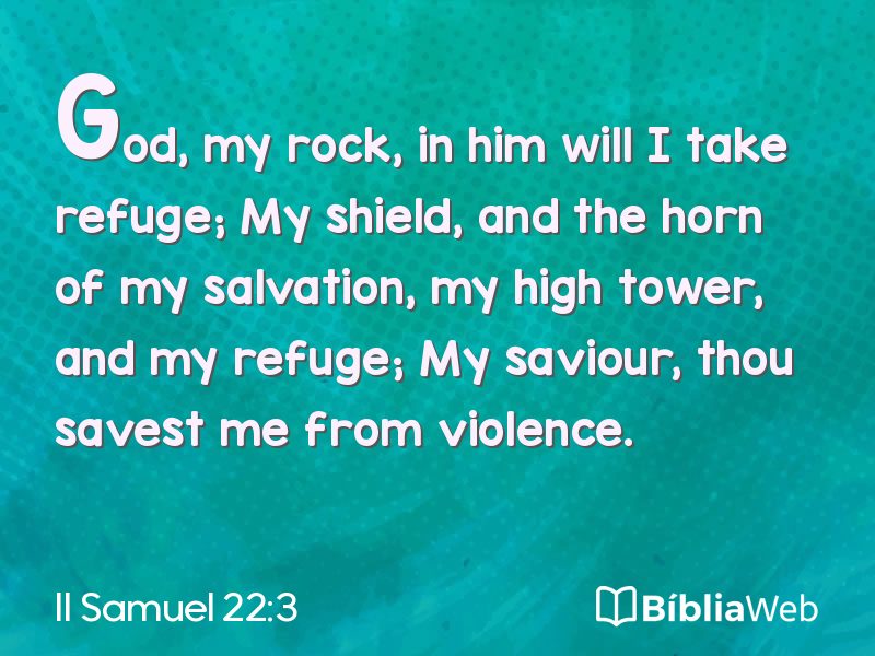 II Samuel 22:3 em imagem para compartilhar