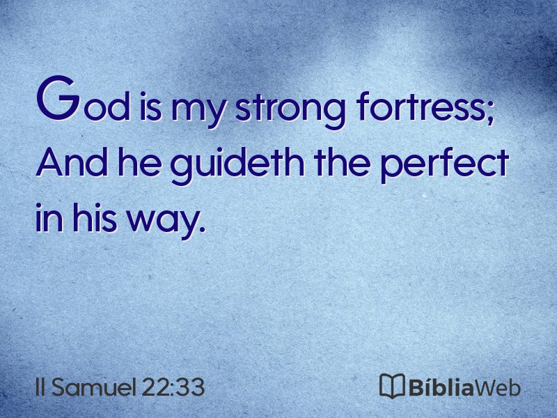 II Samuel 22:33 em imagem para compartilhar