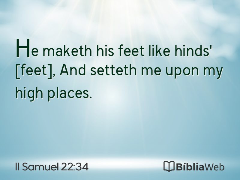 II Samuel 22:34 em imagem para compartilhar
