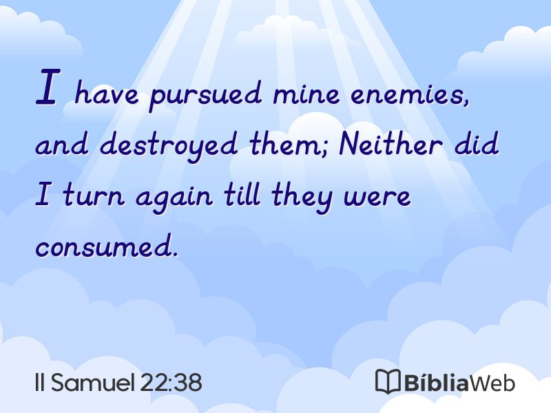 II Samuel 22:38 em imagem para compartilhar