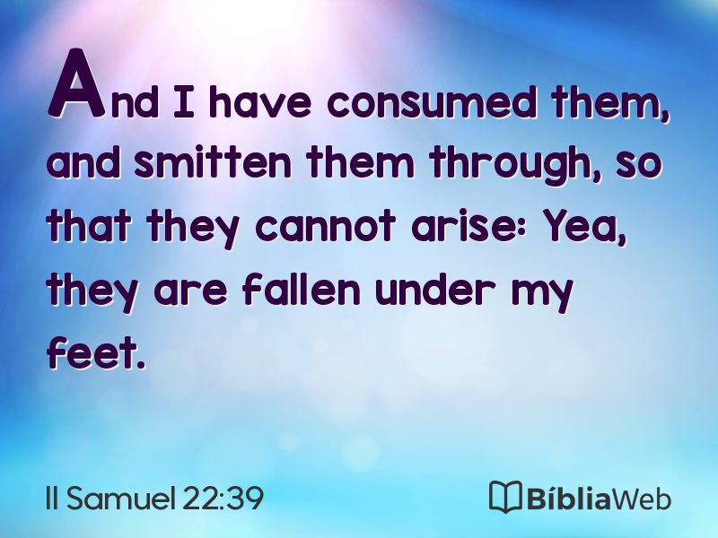 II Samuel 22:39 em imagem para compartilhar