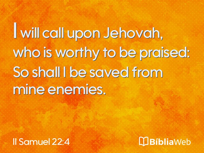 II Samuel 22:4 em imagem para compartilhar