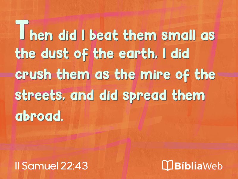 II Samuel 22:43 em imagem para compartilhar