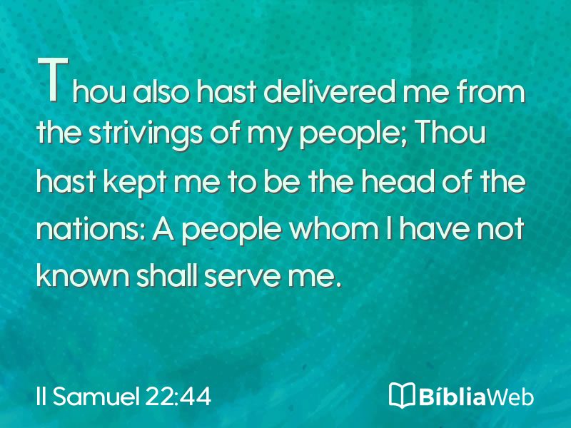 II Samuel 22:44 em imagem para compartilhar