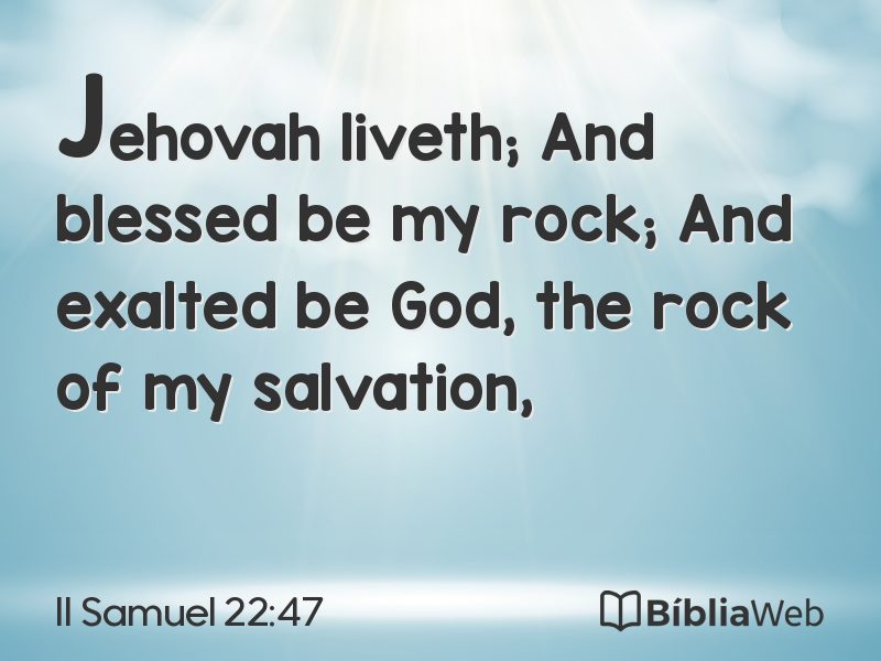 II Samuel 22:47 em imagem para compartilhar