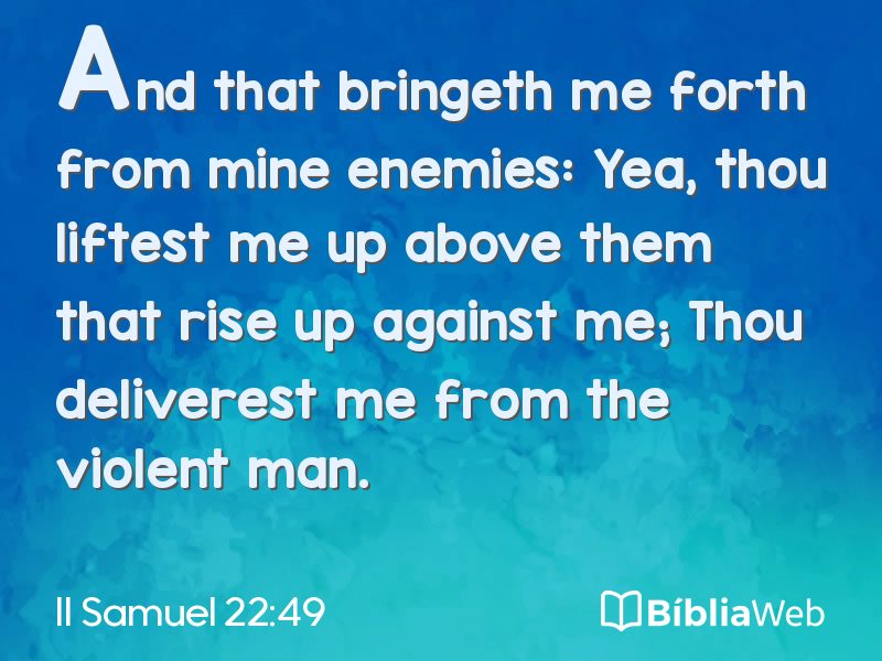 II Samuel 22:49 em imagem para compartilhar