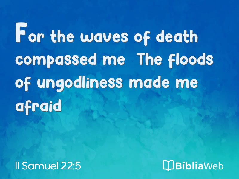 II Samuel 22:5 em imagem para compartilhar