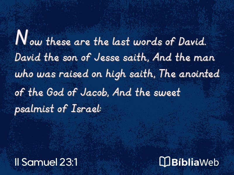 II Samuel 23:1 em imagem para compartilhar