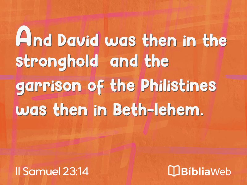 II Samuel 23:14 em imagem para compartilhar