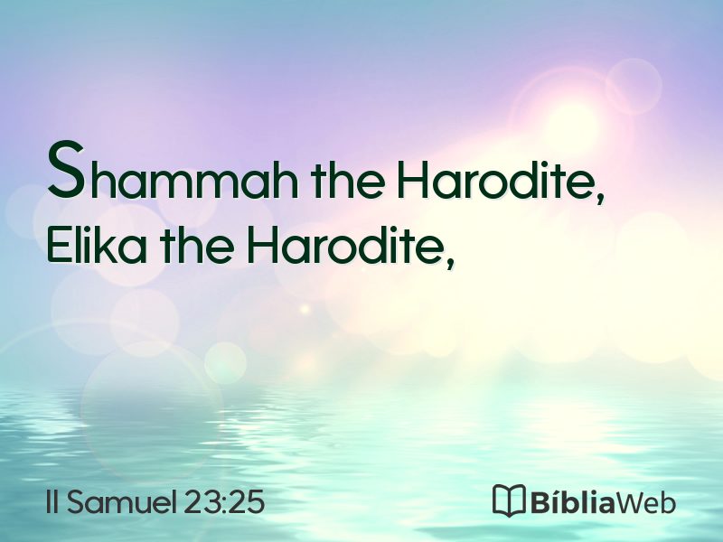 II Samuel 23:25 em imagem para compartilhar