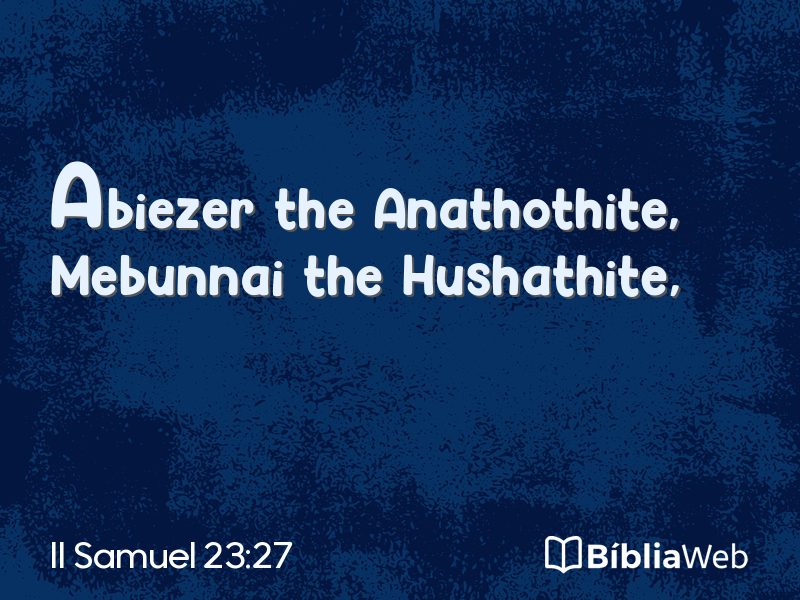 II Samuel 23:27 em imagem para compartilhar
