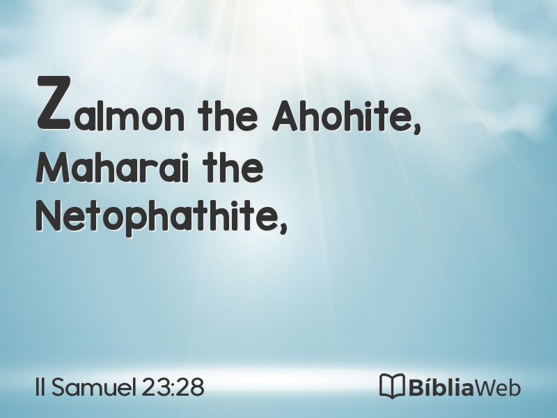 II Samuel 23:28 em imagem para compartilhar