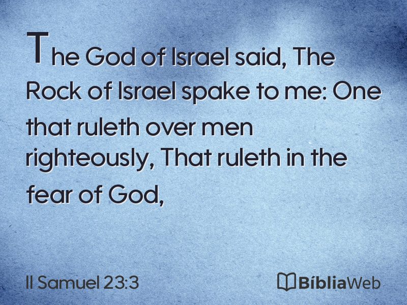 II Samuel 23:3 em imagem para compartilhar