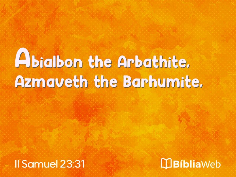 II Samuel 23:31 em imagem para compartilhar