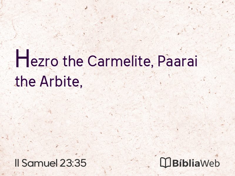II Samuel 23:35 em imagem para compartilhar