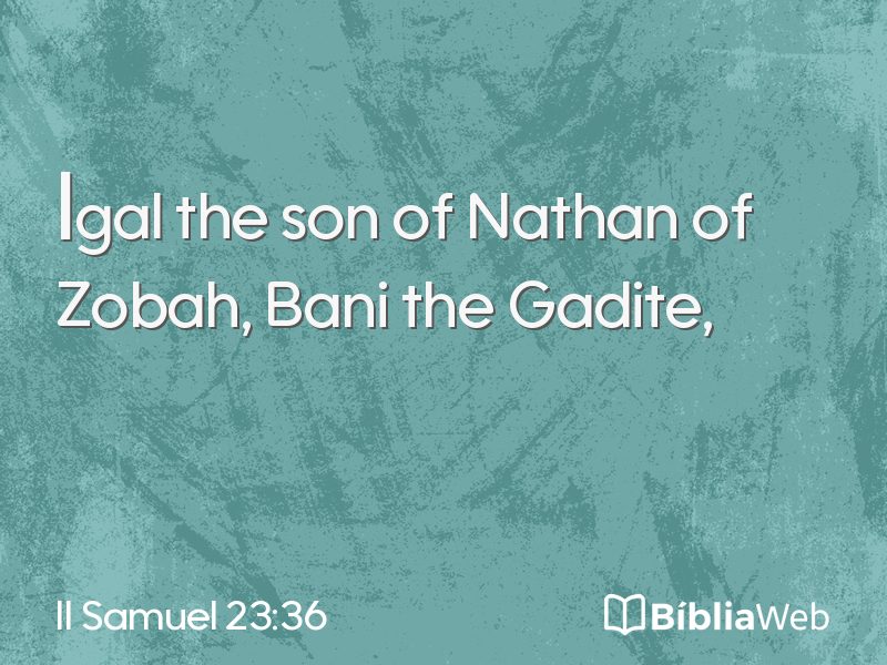 II Samuel 23:36 em imagem para compartilhar