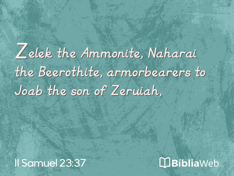 II Samuel 23:37 em imagem para compartilhar