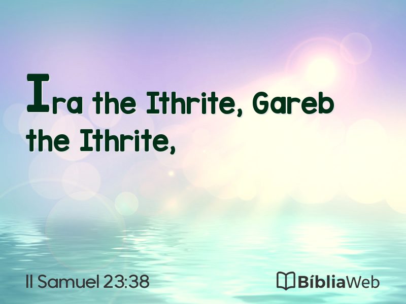 II Samuel 23:38 em imagem para compartilhar