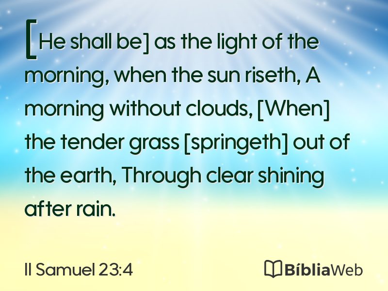 II Samuel 23:4 em imagem para compartilhar