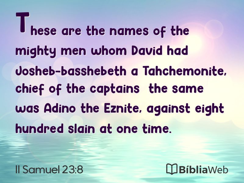 II Samuel 23:8 em imagem para compartilhar