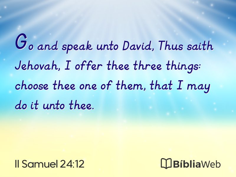 II Samuel 24:12 em imagem para compartilhar