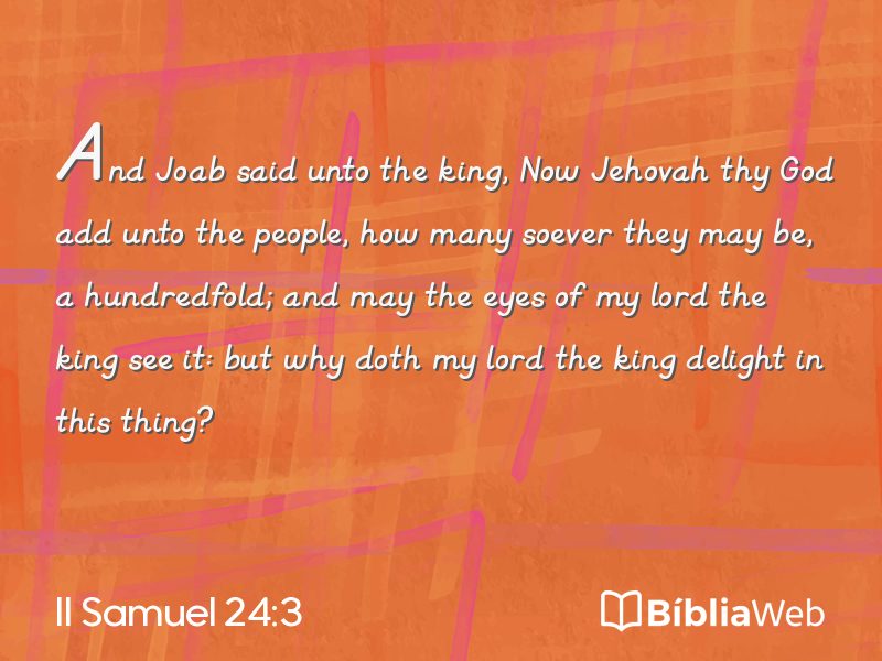 II Samuel 24:3 em imagem para compartilhar