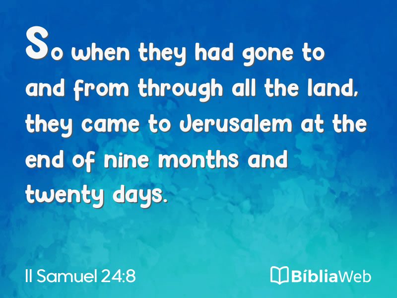 II Samuel 24:8 em imagem para compartilhar