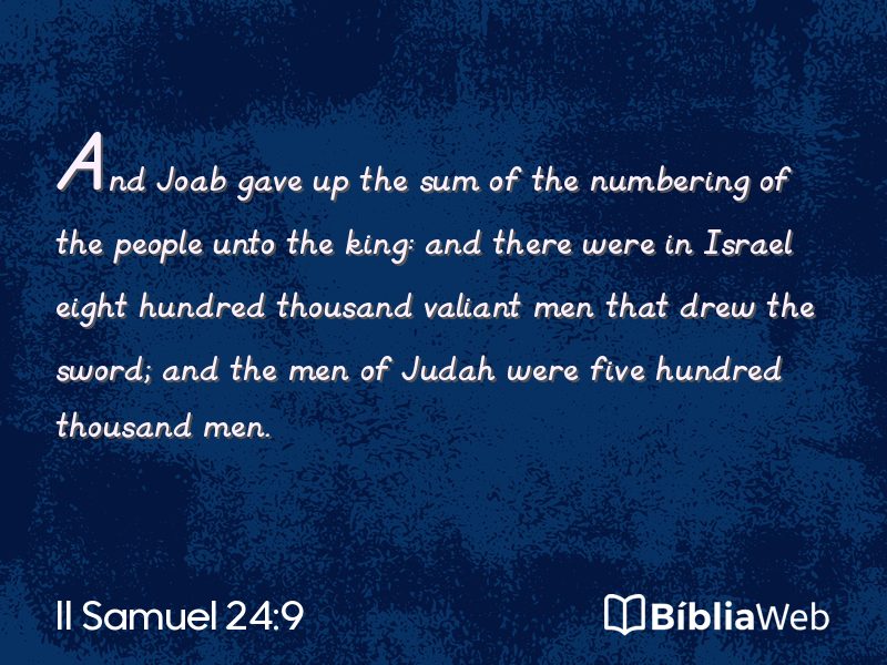 II Samuel 24:9 em imagem para compartilhar