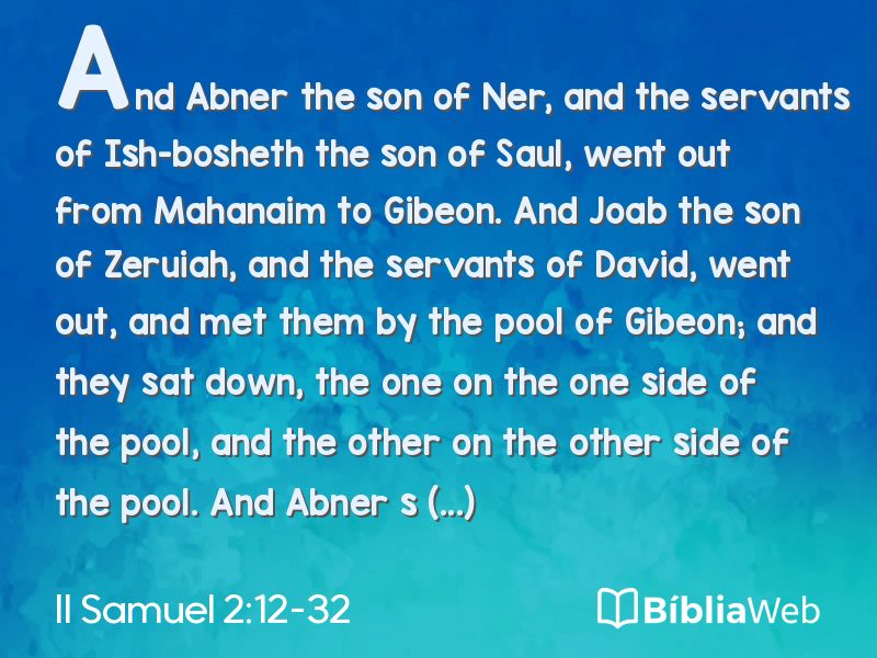 II Samuel 2:12-32 em imagem para compartilhar