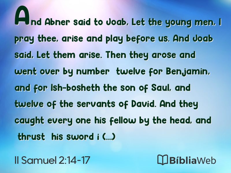 II Samuel 2:14-17 em imagem para compartilhar