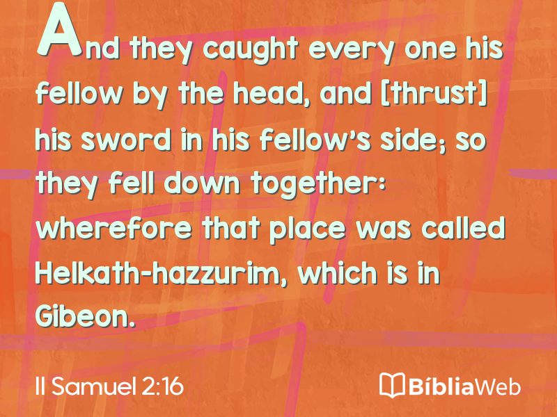 II Samuel 2:16 em imagem para compartilhar