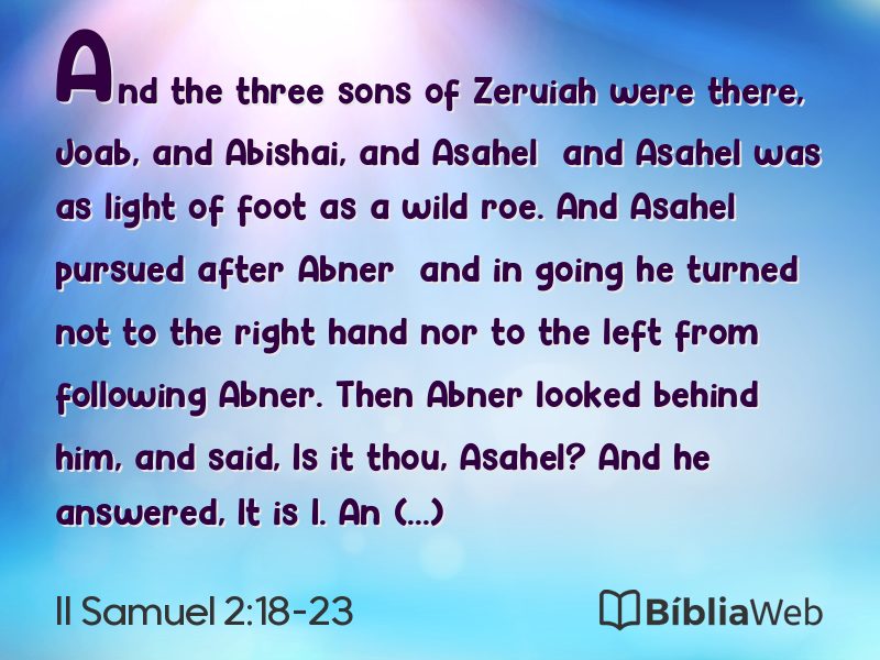 II Samuel 2:18-23 em imagem para compartilhar