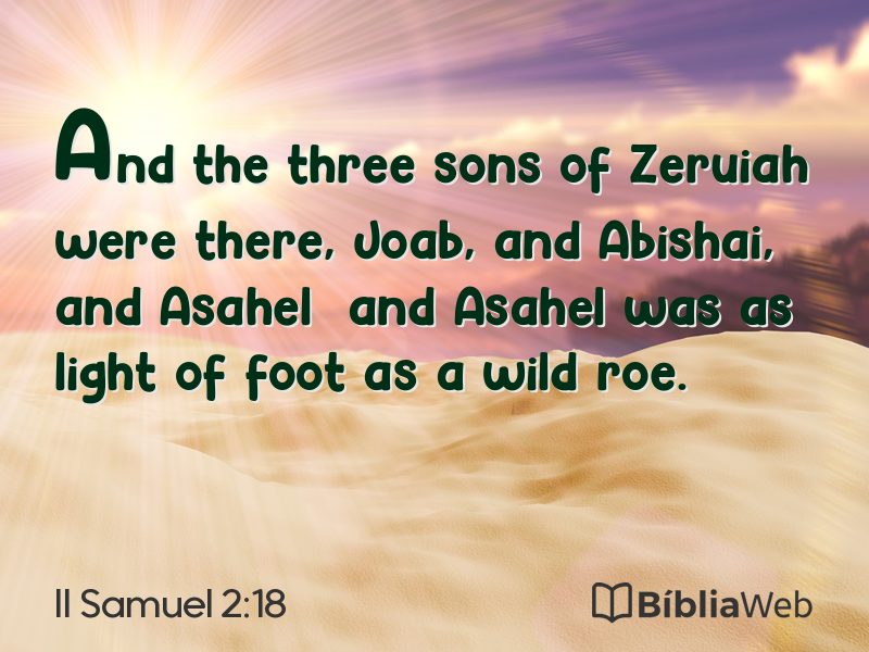 II Samuel 2:18 em imagem para compartilhar