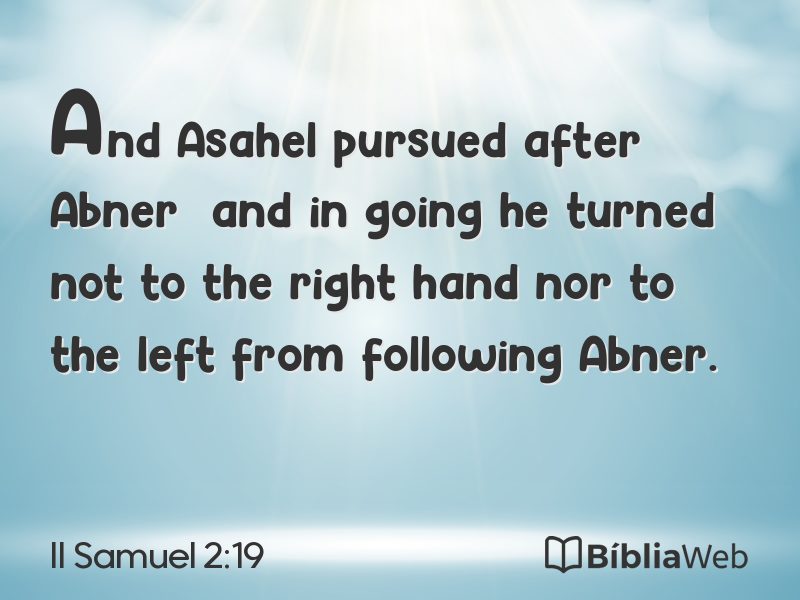 II Samuel 2:19 em imagem para compartilhar