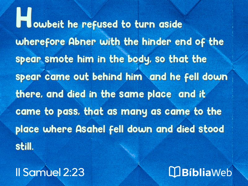 II Samuel 2:23 em imagem para compartilhar