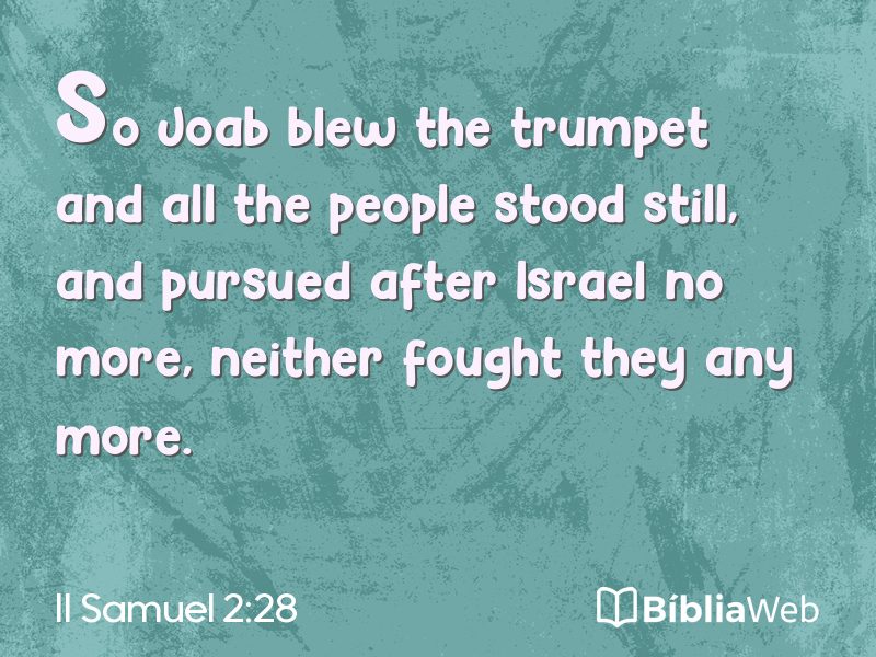 II Samuel 2:28 em imagem para compartilhar